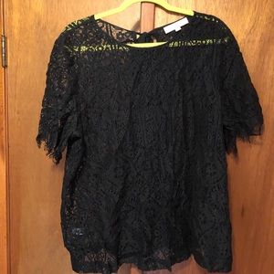 Black lace blouse